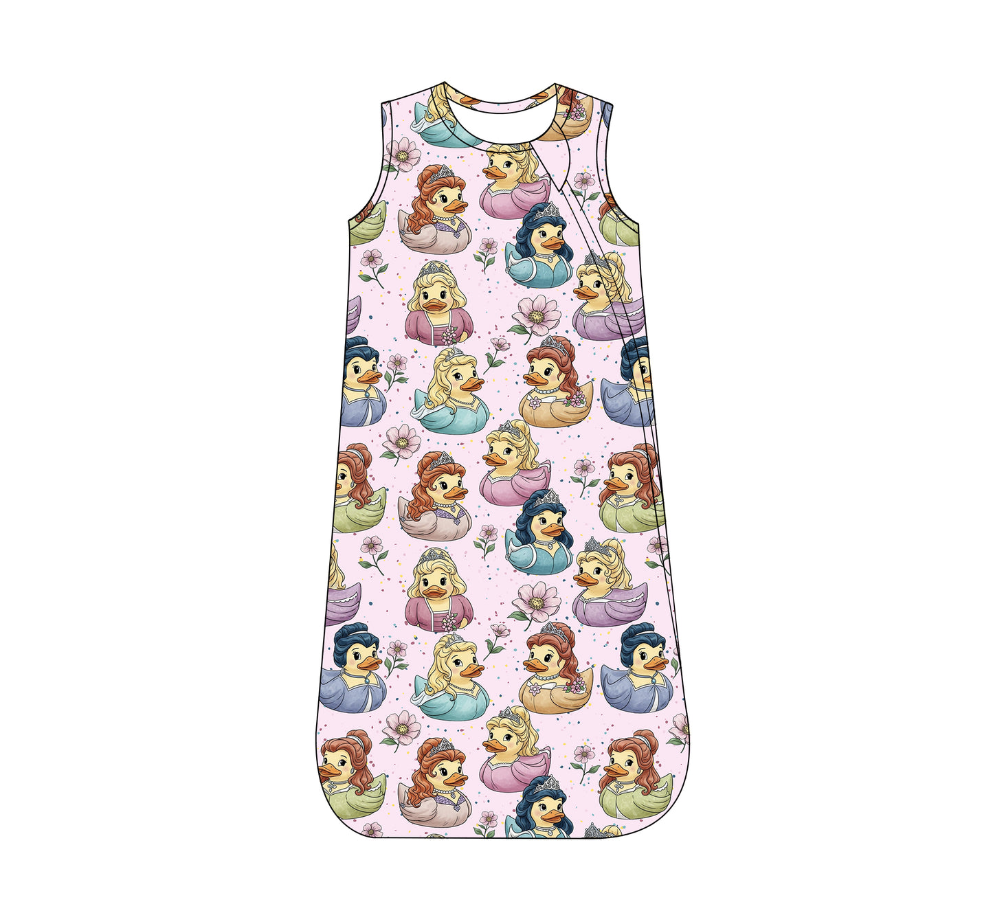 Pink Rubber Duckies Bamboo Sleep Sack