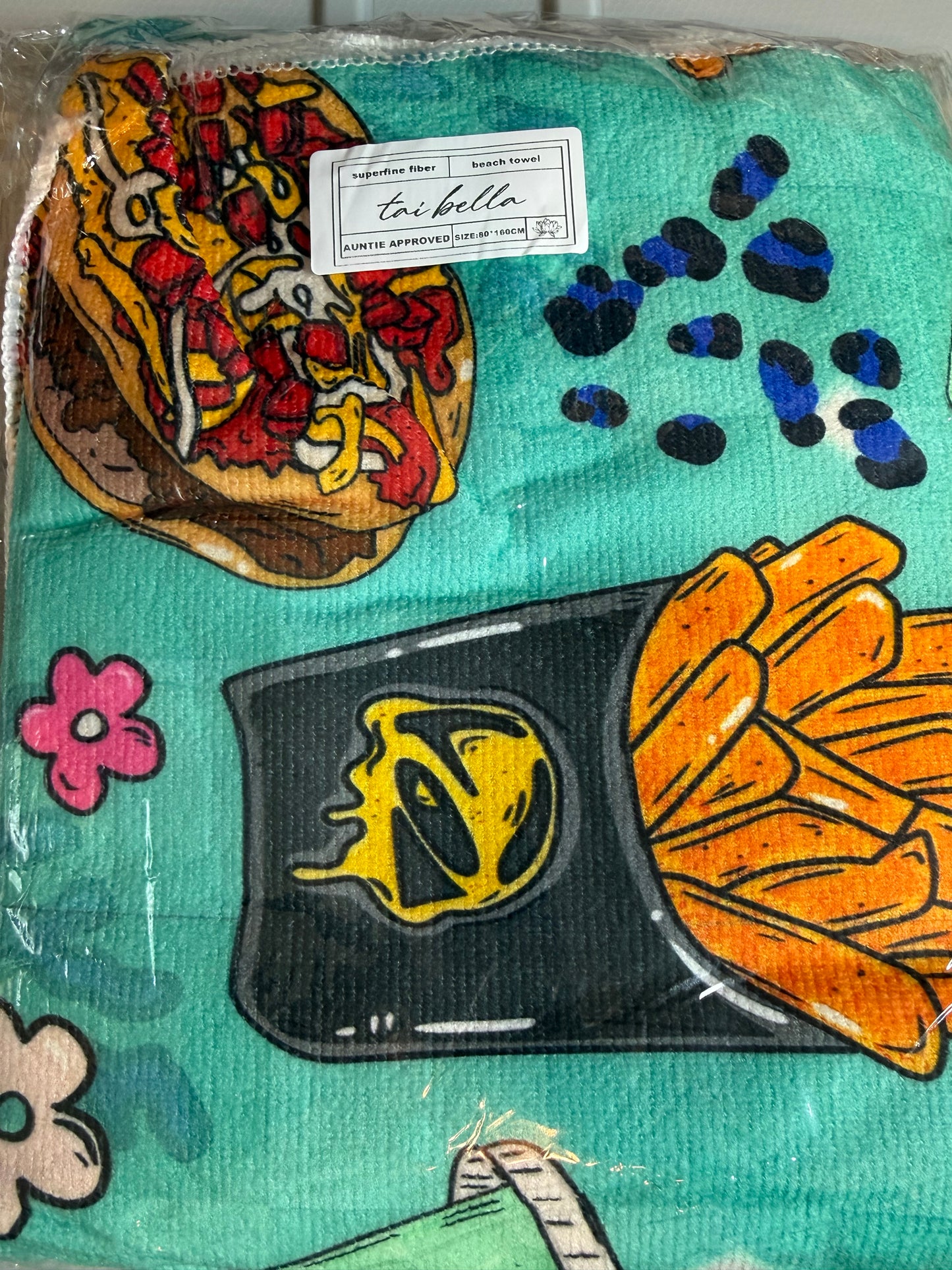 32x63 Superfine Fiber Beach/Pool Towel - Mexican Pizza TB