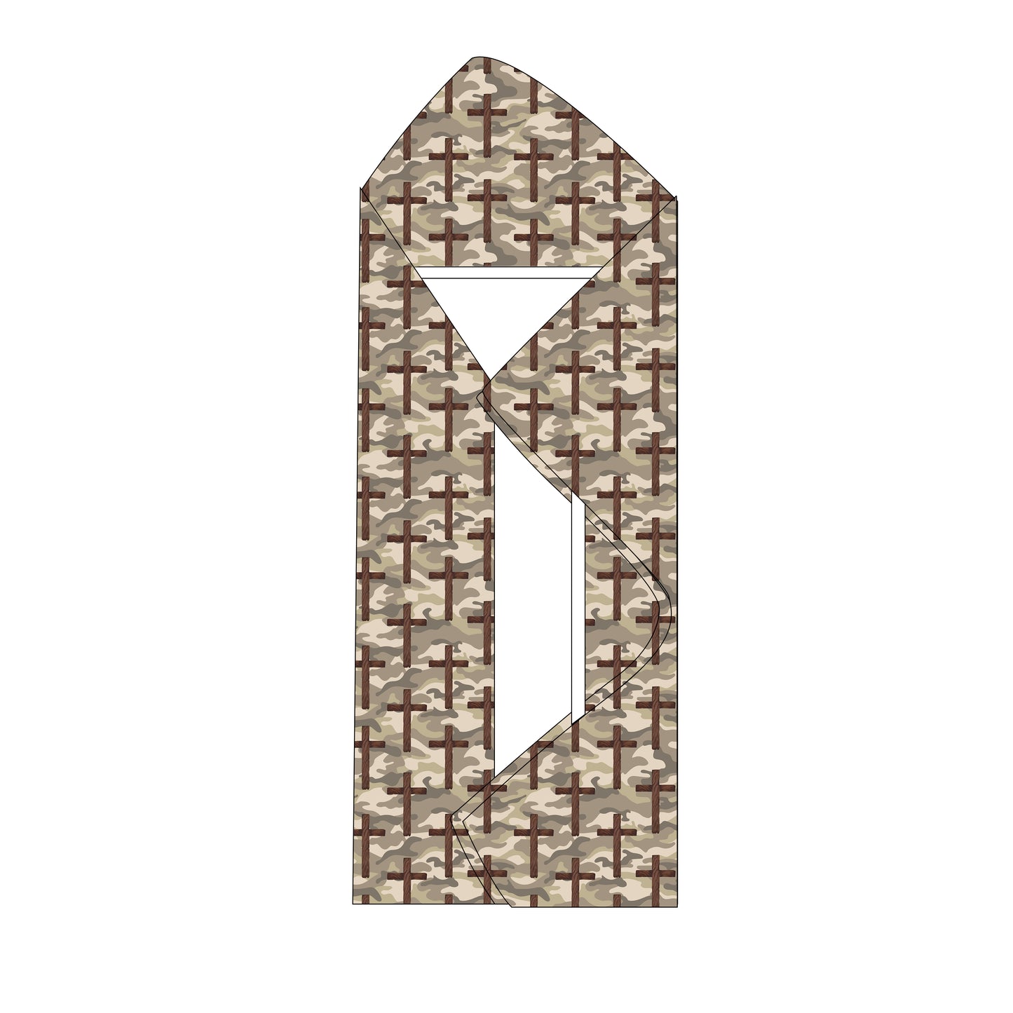 Kids Bamboo Towel - Camo Crosses