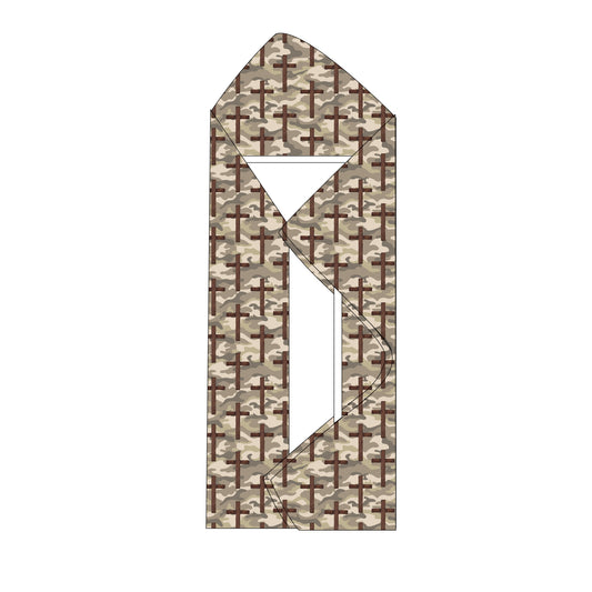 Kids Bamboo Towel - Camo Crosses