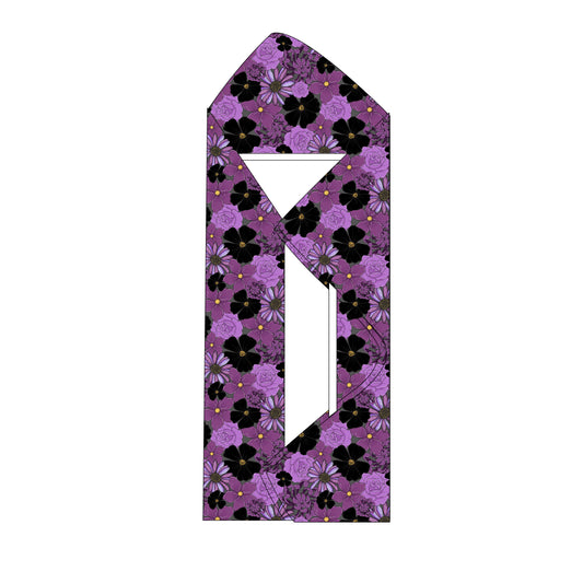 Kids Bamboo Towel - Purple Floral