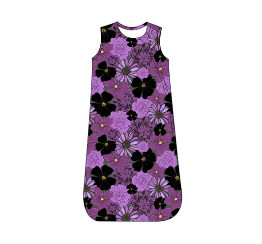 Purple Floral Bamboo Sleep Sack