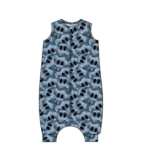 IRREGULAR - Blue Faces Bamboo Sleep Sack Walker