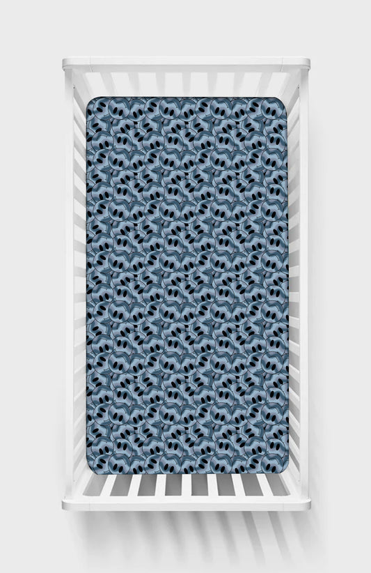 Crib Sheets - Blue Faces