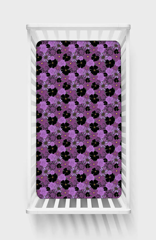 Crib Sheets - Purple Floral