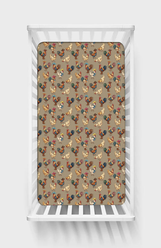 Crib Sheets - Country Chicken