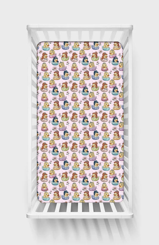 Crib Sheets - Princess Rubber Duckies