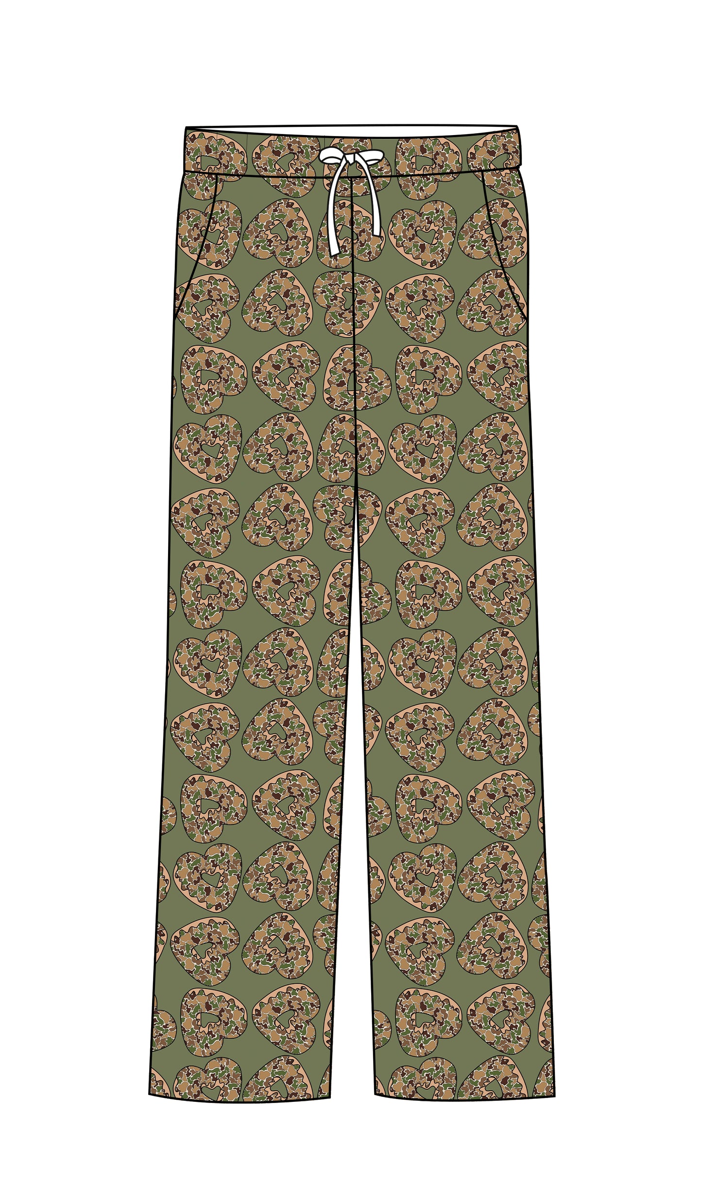Camo Donut Hearts Unisex Lounge Pants