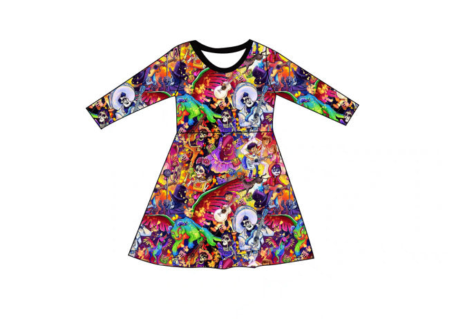 Long-sleeve Twirl Dress