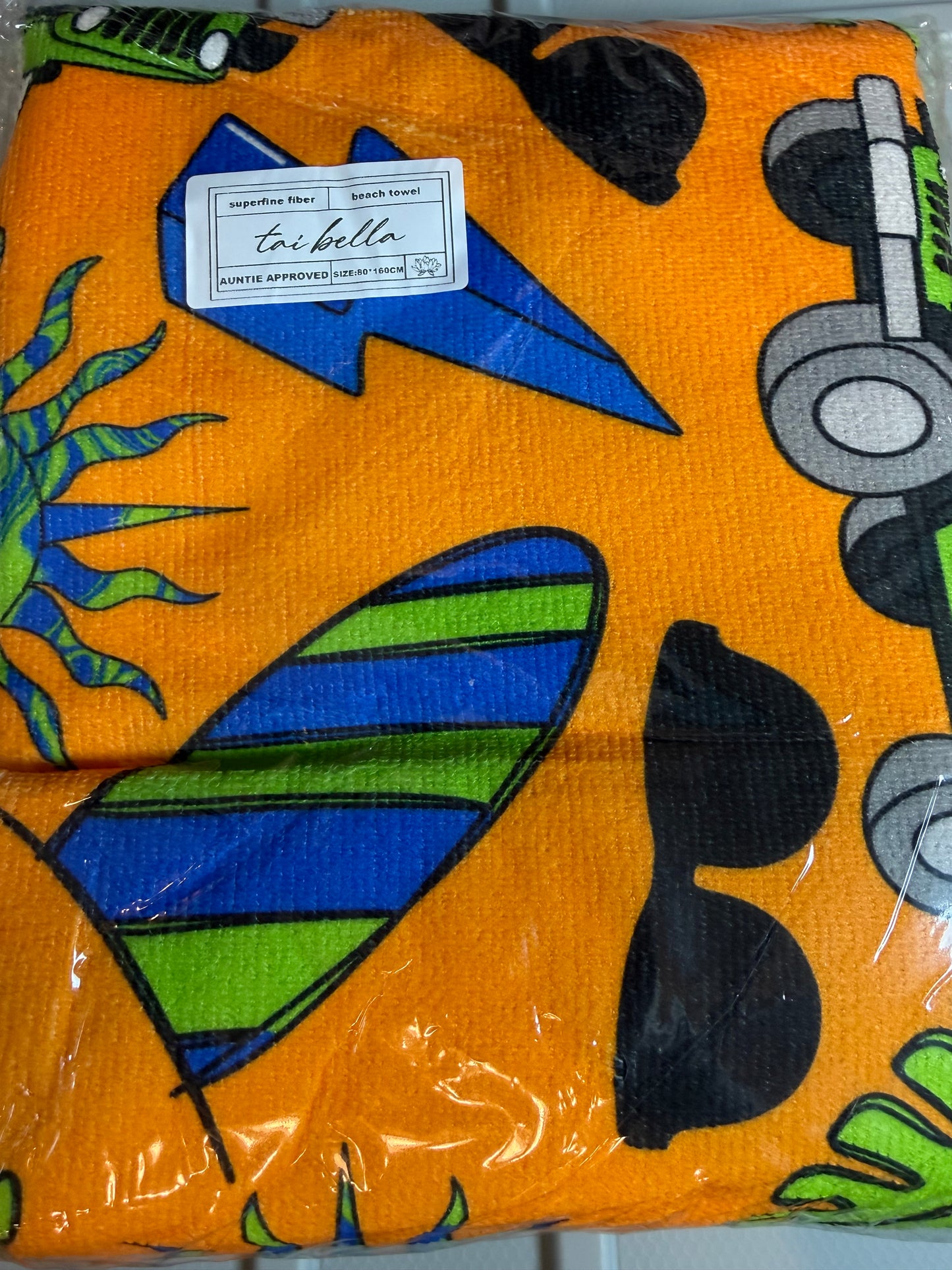 32x63 Superfine Fiber Beach/Pool Towel - Rad Day at the Beach