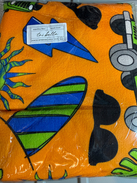 32x63 Superfine Fiber Beach/Pool Towel - Rad Day at the Beach
