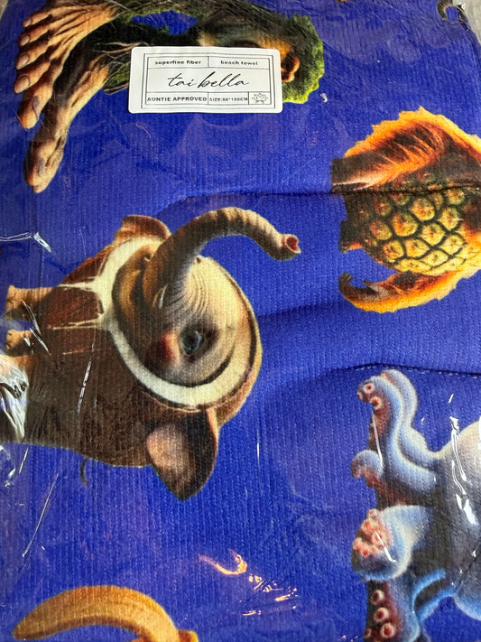 32x63 Superfine Fiber Beach/Pool Towel - Brain Rot
