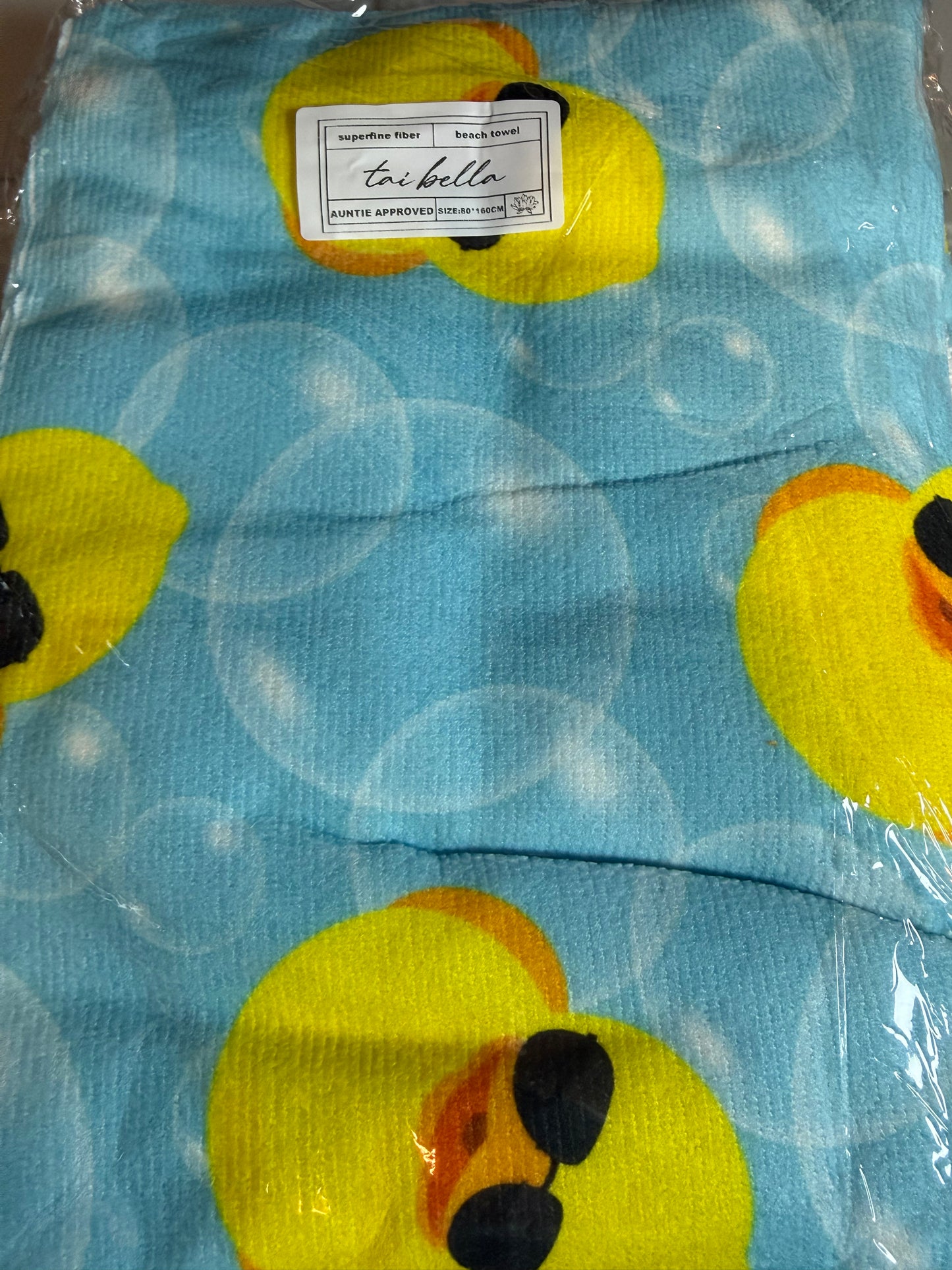 32x63 Superfine Fiber Beach/Pool Towel - Cool Duckies