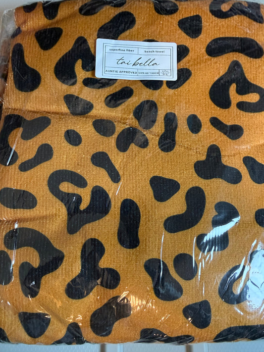 32x63 Superfine Fiber Beach/Pool Towel - Leopard